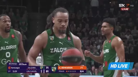 Poster siaran Zalgiris Kaunas VS Lyon-Villeurbanne