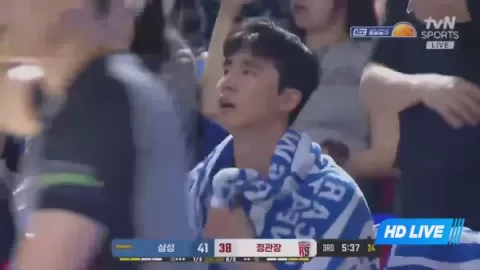 Poster siaran Seoul Samsung Thunders VS Anyang JungKwanJang Red Boosters