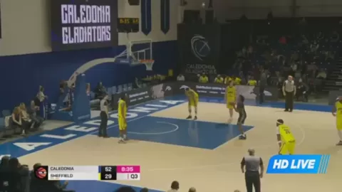 Poster siaran Caledonia Gladiators VS Sheffield Sharks