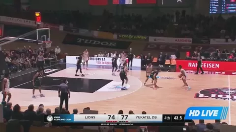 Poster siaran Les Lions de Geneve VS Denizli Basket