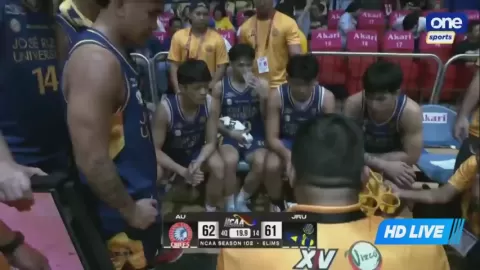 Poster siaran Arellano University Chiefs VS JRU Heavy Bombers