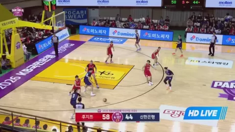Poster siaran Fujitsu Redwave Women VS Sinhan Bank S-Birds