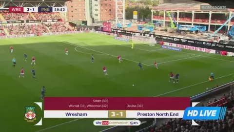 Poster siaran Wrexham VS Preston North End