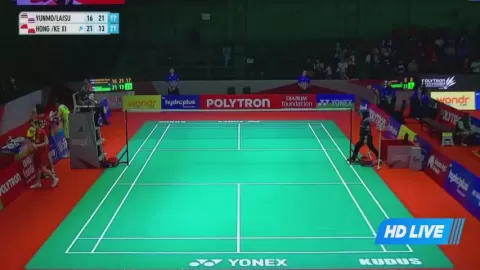 Poster siaran Yunmongkol T / Laisuan N VS Li H Y / Huang K X (Chn)